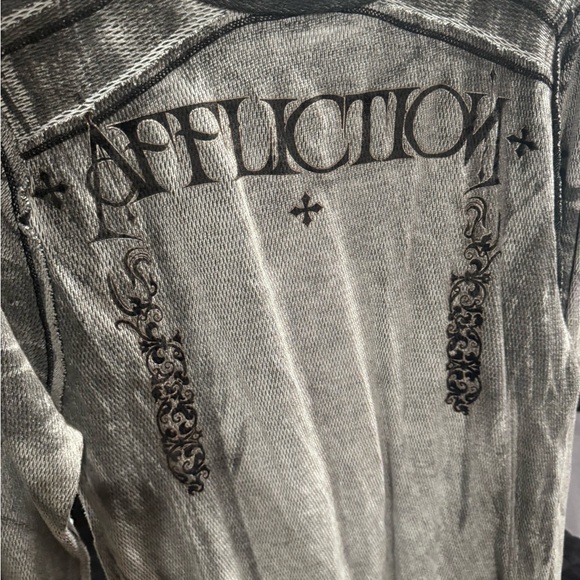Vintage Affliction Gray Graphic Jacket